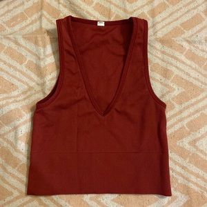 Athleta Aurora Crop Tank - red